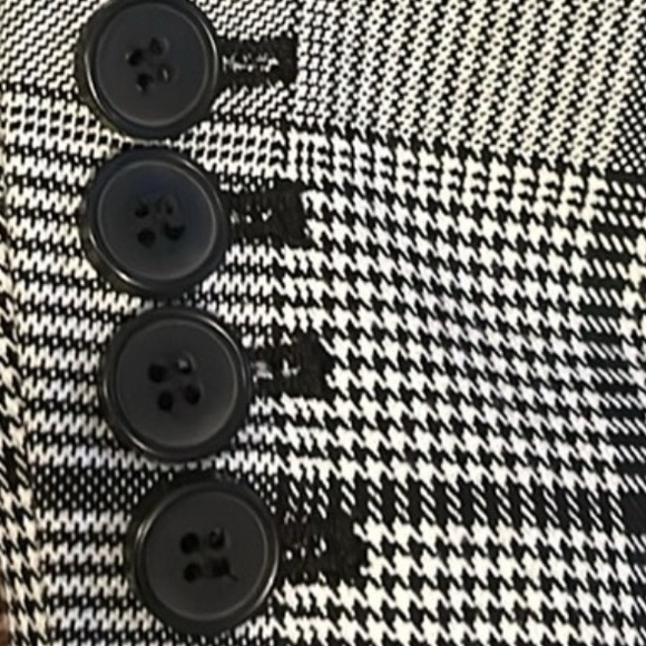 Vince Camuto Womens Glen Gray Plaid Notch-Collar Boyfriend Blazer size 0 - Picture 14 of 16